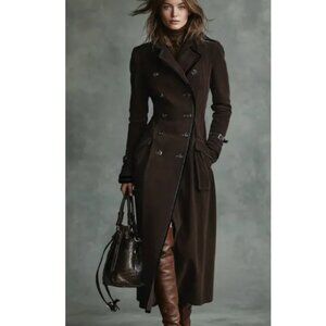 New Women's Clothing Fall Winter Coat Lapel Western Style Suede Long